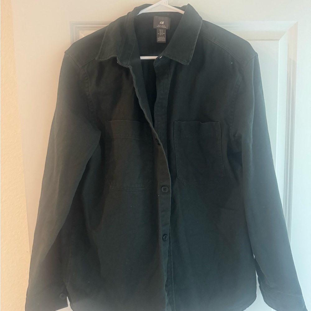 H&M Men's Deep Green Casual Shirt